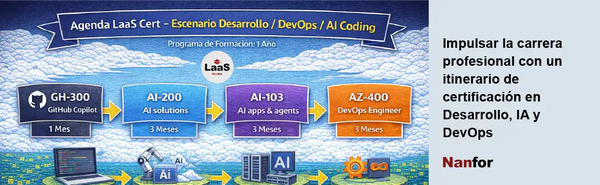 Impulsar la carrera profesional con un itinerario de certificación en Desarrollo, IA y DevOps