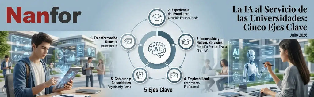 La inteligencia artificial al servicio de las universidades: cinco ejes para transformar la educación superior