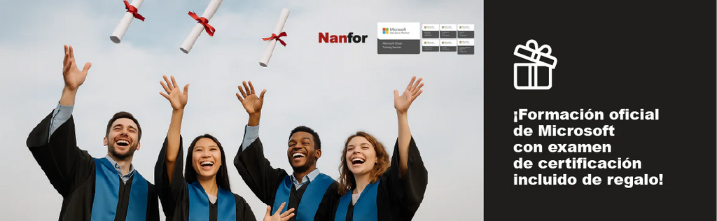 🚀 Nanfor amplía su oferta: Todos los cursos oficiales de Microsoft de nivel Asociado y Experto incluyen examen oficial sin coste adicional