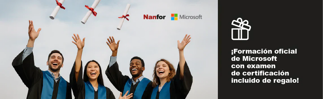 🚀 Nanfor amplía su oferta: Todos los cursos oficiales de Microsoft de nivel Asociado y Experto incluyen examen oficial sin coste adicional