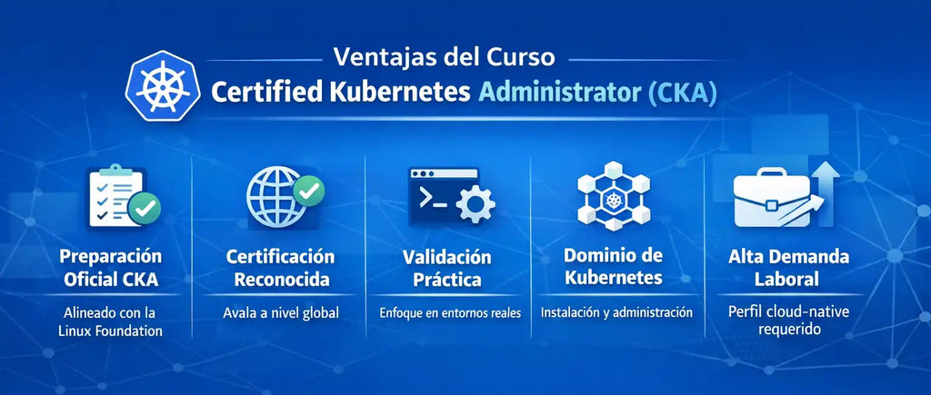 Ventajas de la formación para Administrador certificado de Kubernetes